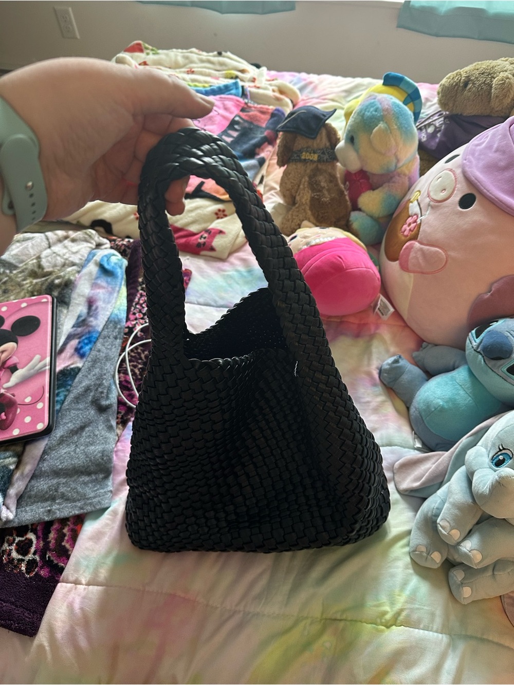 Naghedi Woven Shoulder Bag
